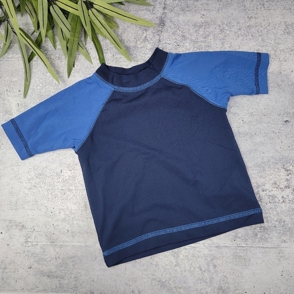 Kitestrings | Navy & Blue Raglan Rash Guard Swim Shirt - Picture 1 of 4